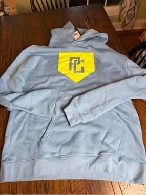 NWT Perfect Game Light Blue Pullover Hoodie Shield Logo XL